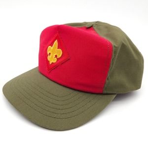 Vintage Boy Scouts Of America‎ Mesh Trucker Snapback Hat Adjustable Cap USA Made